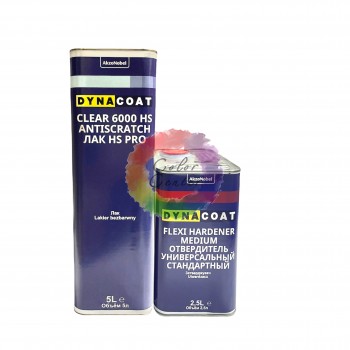 Лак акриловый бесцветный Dyna HS 6000  Medium, 5л + отв. 2,5л